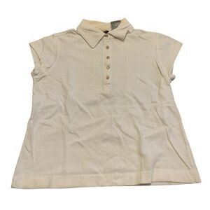 💜 Vintage 90s Y2K CLASSIC EDITIONS White Polo Shirt S/P